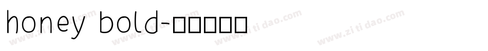 honey bold字体转换